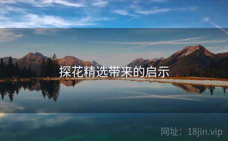 探花精选带来的启示