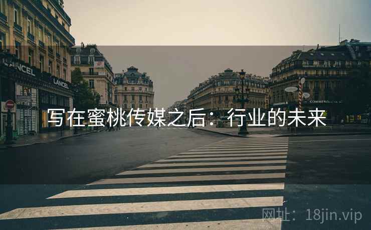 写在蜜桃传媒之后:行业的未来