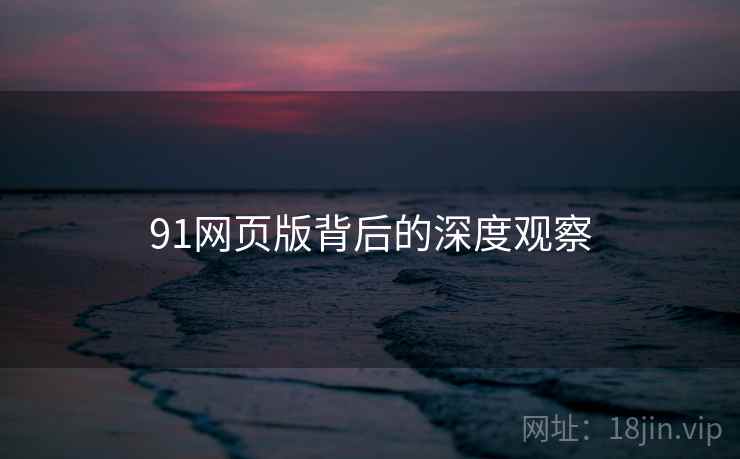91网页版背后的深度观察