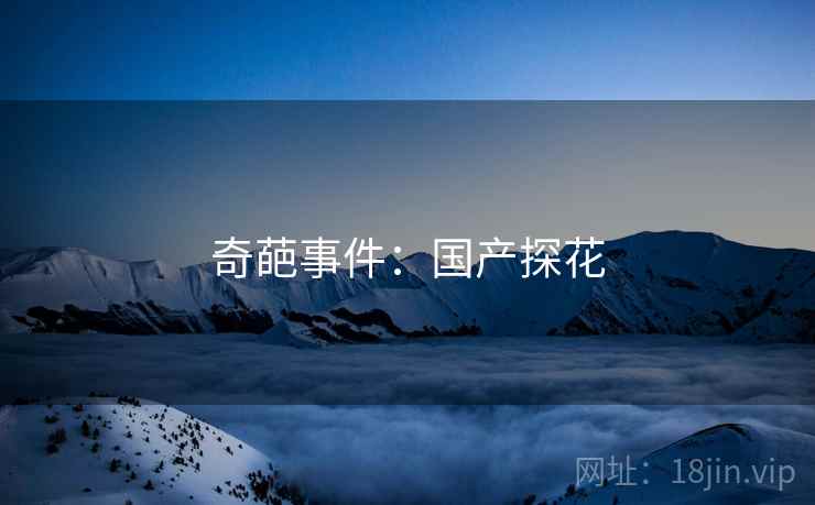 奇葩事件:国产探花