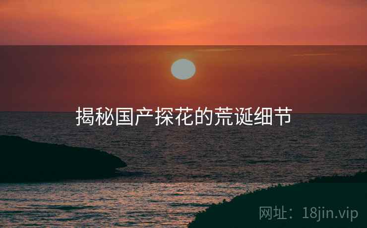 揭秘国产探花的荒诞细节