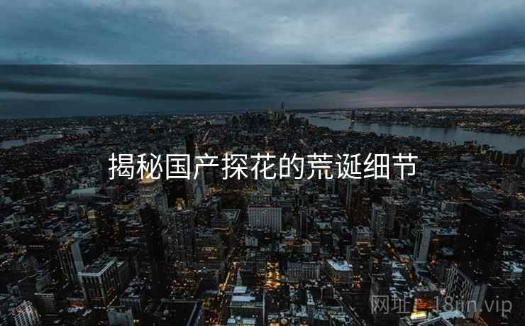 揭秘国产探花的荒诞细节