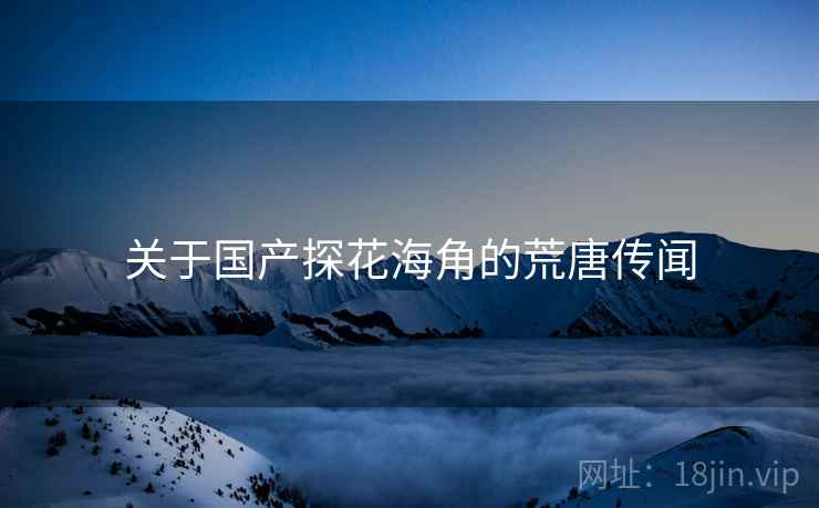 关于国产探花海角的荒唐传闻