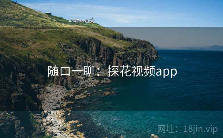 随口一聊:探花视频app